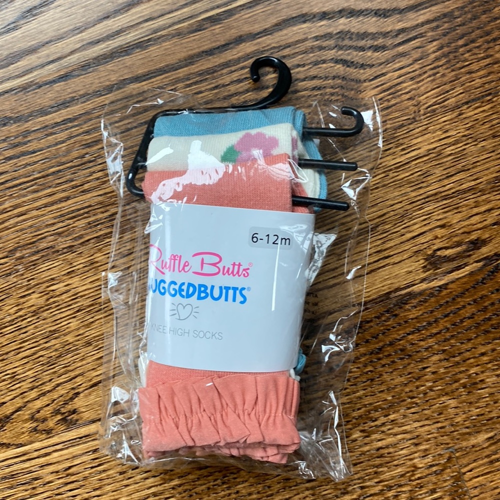 RuffleButts knee high socks, 3 pack